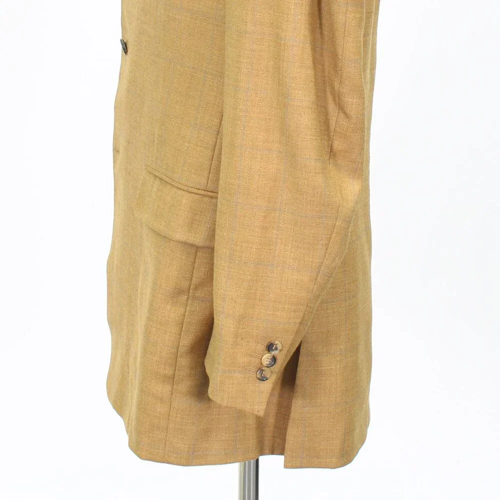 Canali 42L Brown Blazer Sport Coat Jacket 3-Button Check Y412